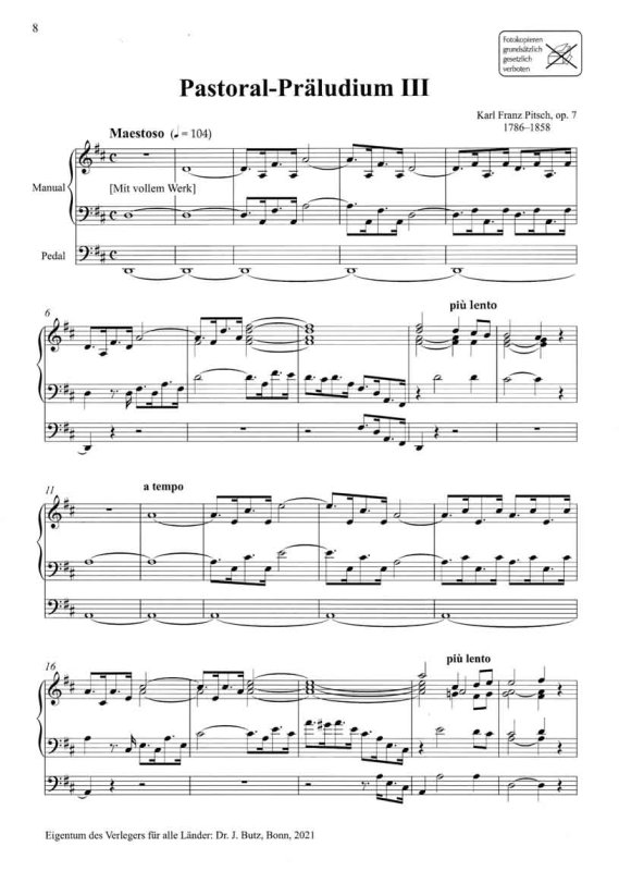 Notenbeispiel Pastoralpräludium